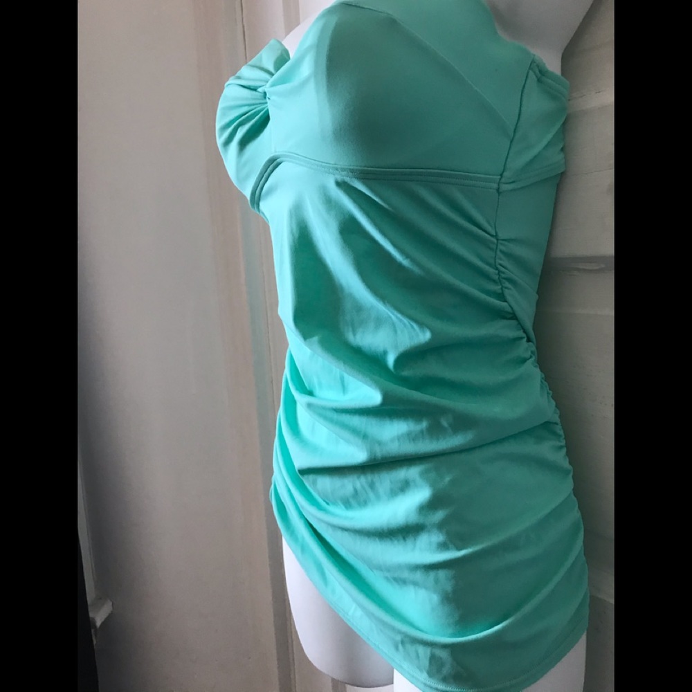 Victoria’s Secret strapless sea green tankini - Picture 4 of 8